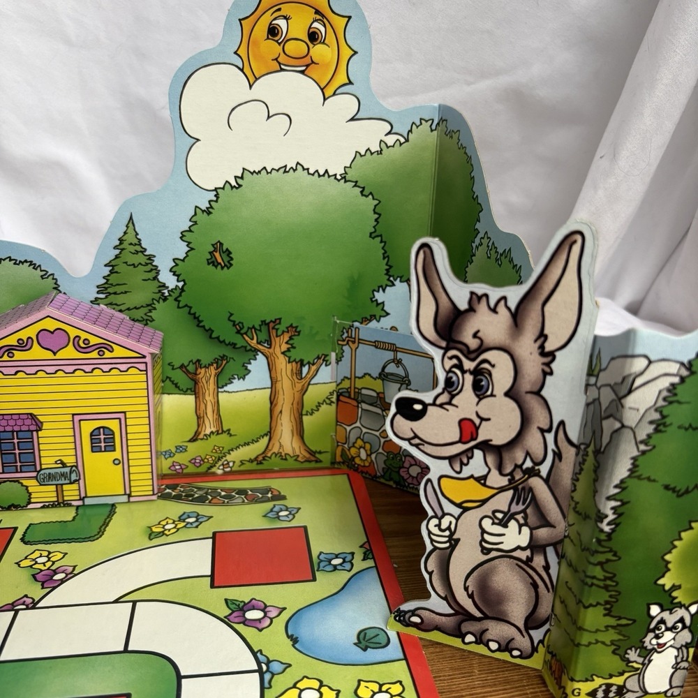 Vintage Little Red Riding Hood Board Game Complete Smethport Pop Up Boxed Toy - Picture 3 of 16
